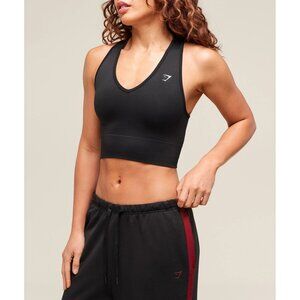 Gymshark Everyday Seamless Womens Crop Tank Top Black Size M NWT Yoga Fit Gym